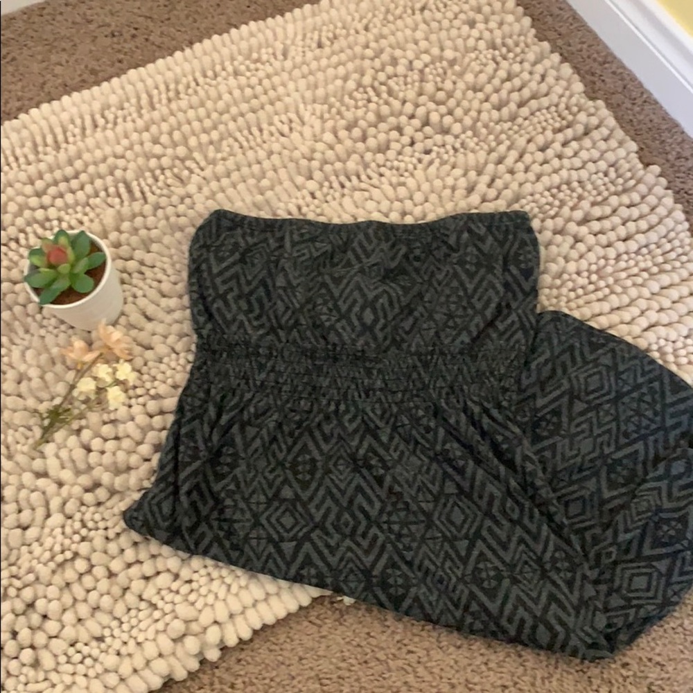 Black strapless dress, size Small